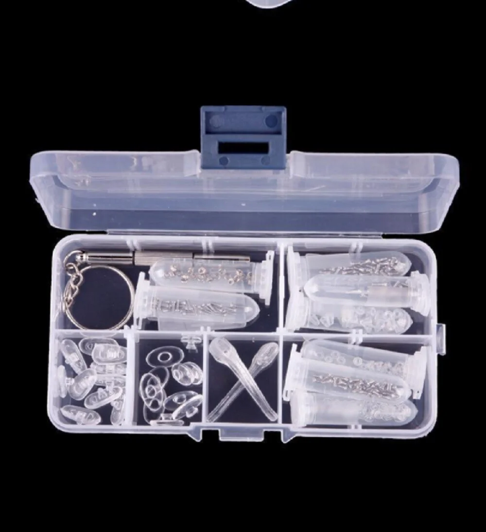 Durable Eyeglasses Repair Kit - Screw, Nose Pad, Nut Optical Tool Set