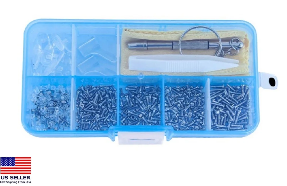 Eyeglass Repair Kit Sunglass Glasses Repair Kit with Screws Assorted Tweezers Sc