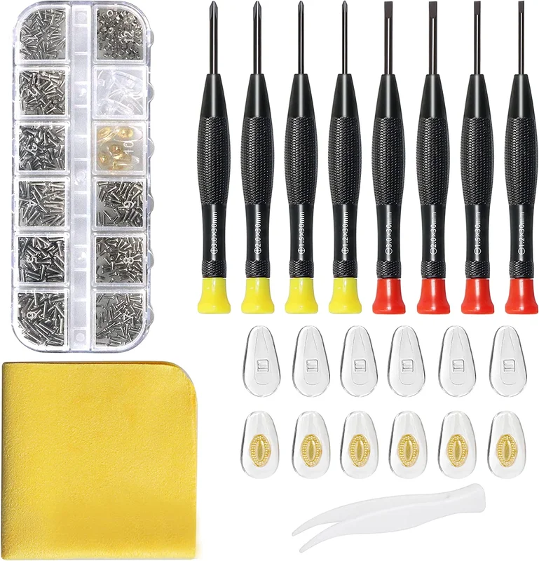 Magnetic Eyeglass Repair Kit, Glasses Repair Kit with Eyeglass Screws Include No